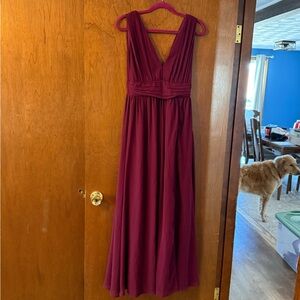Elegant Burgundy Evening Gown (bridesmaid dress)